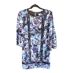 KUT From The Kloth Floral Print Dress with Lace Accents Size 6